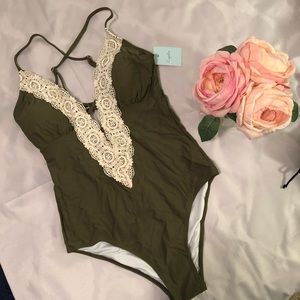 New Olive-Green Cupshe Swimsuit